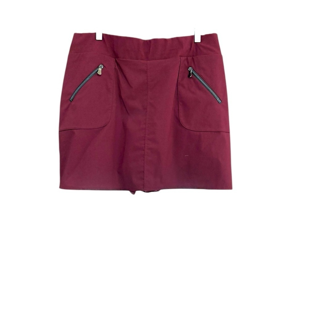 Anatomie The Suzzette Wine Red Skort with Zipper Details Size Large